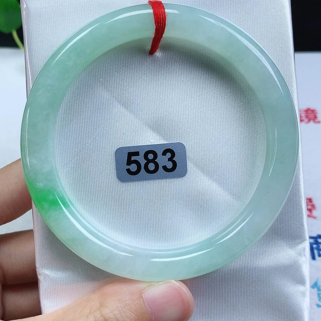 未镶嵌手镯翡翠58.1圈口美人条583