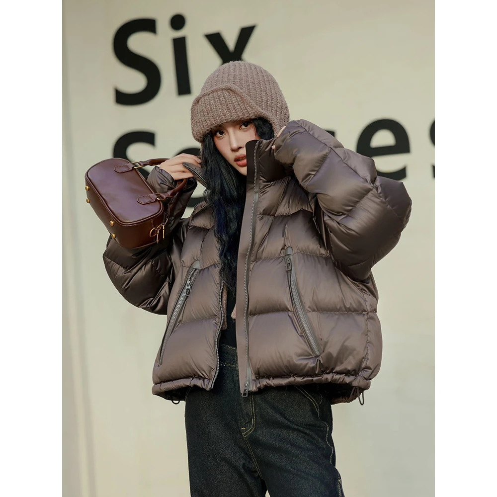 【侯嬢嬢专属】9058羽绒服2025年爆款正品冬季宽松白鸭绒时尚外套