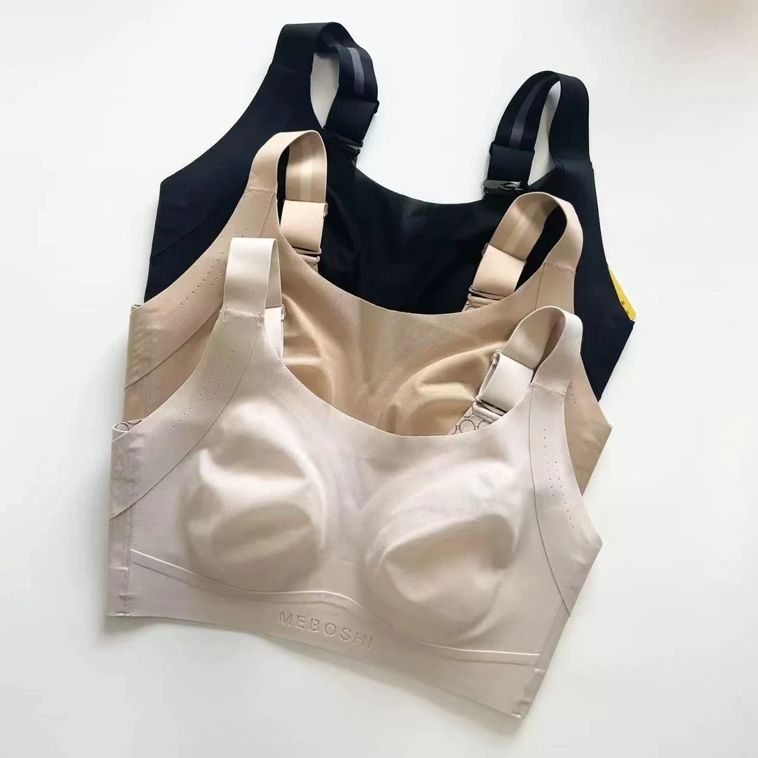 收副乳聚拢失序混搭风文胸内衣女士大胸显小显瘦夏季薄款透气W12