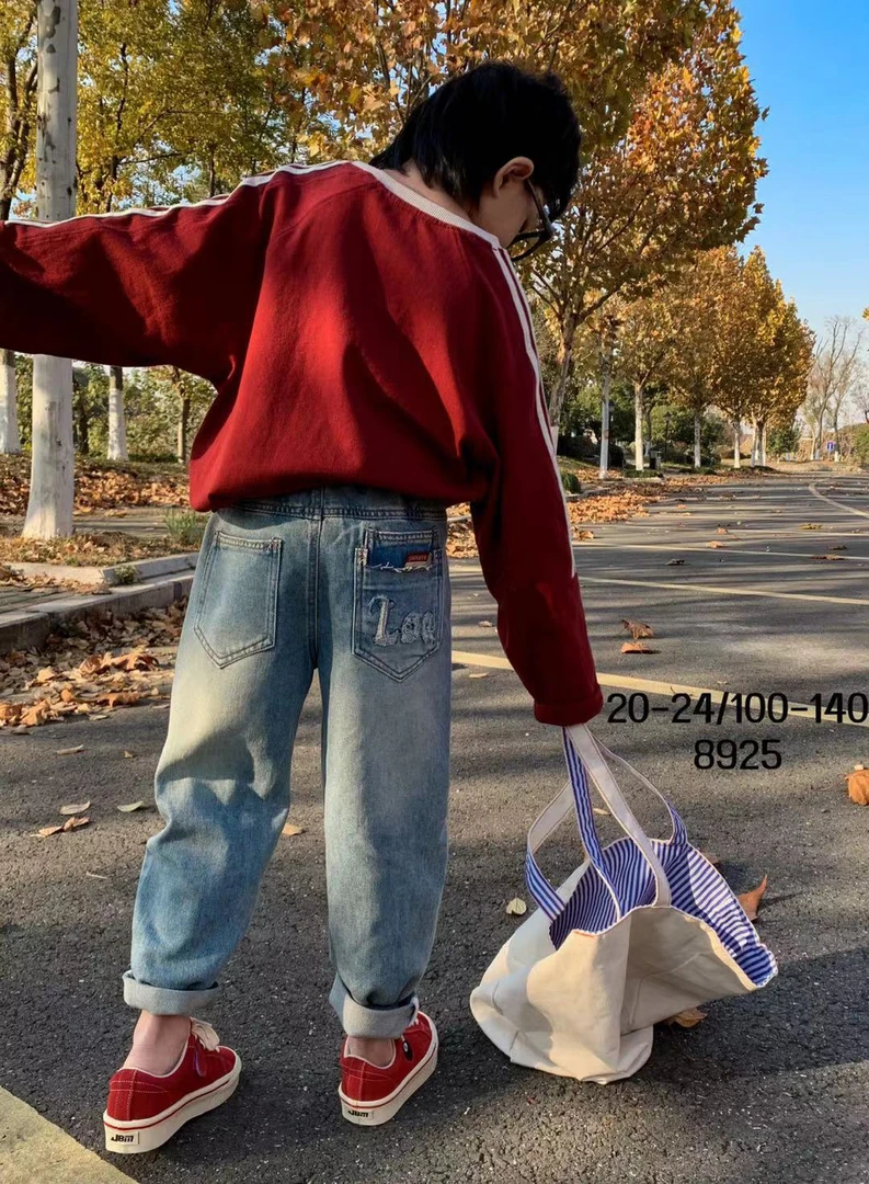 新款男童牛仔裤6岁-12岁/深裆高腰/不掉裆/不卡裆春秋