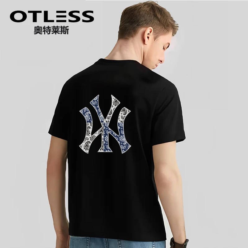 【超值折扣】奥特莱斯夏季圆领短袖T恤WY印花情侣休闲潮流百搭T恤