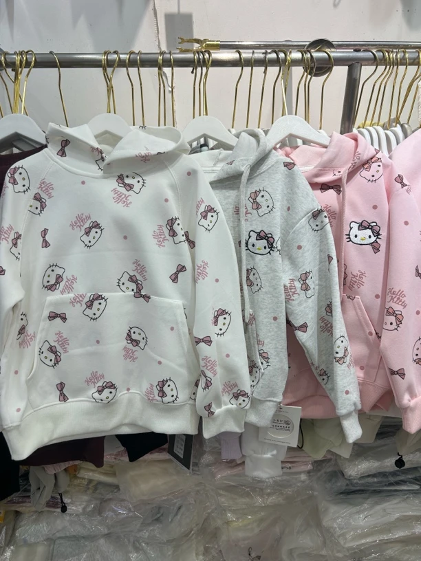 120到160号吗满身猫咪款童装女童卫衣