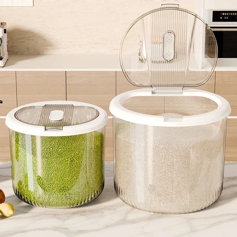 透明带盖米桶厨房家用防虫防潮储粮桶五谷杂粮收纳盒面粉罐大米箱