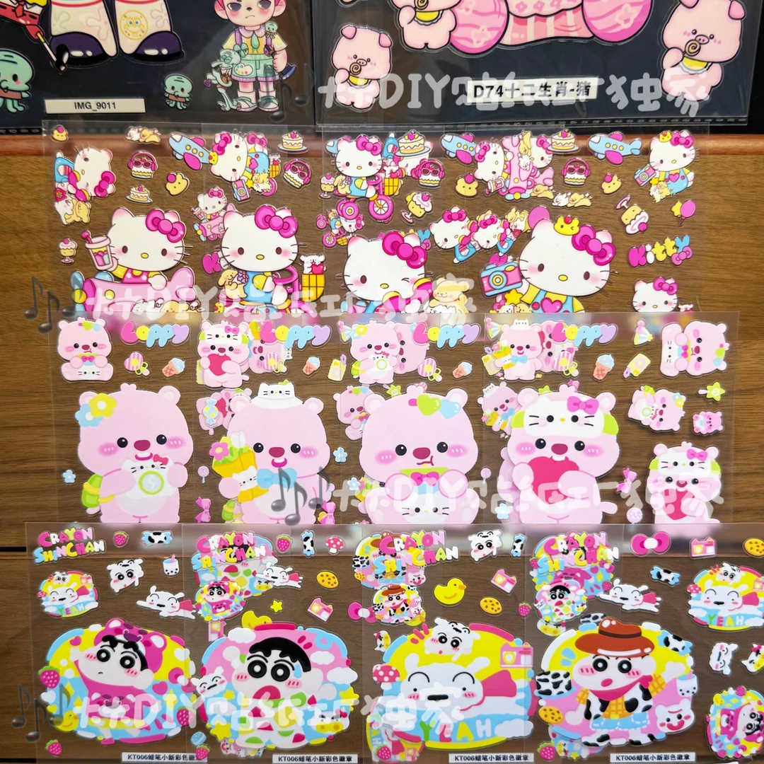 【卡通】+5D立体浮雕果冻贴纸+手绘卡通创意+ins风+手机DIY贴纸