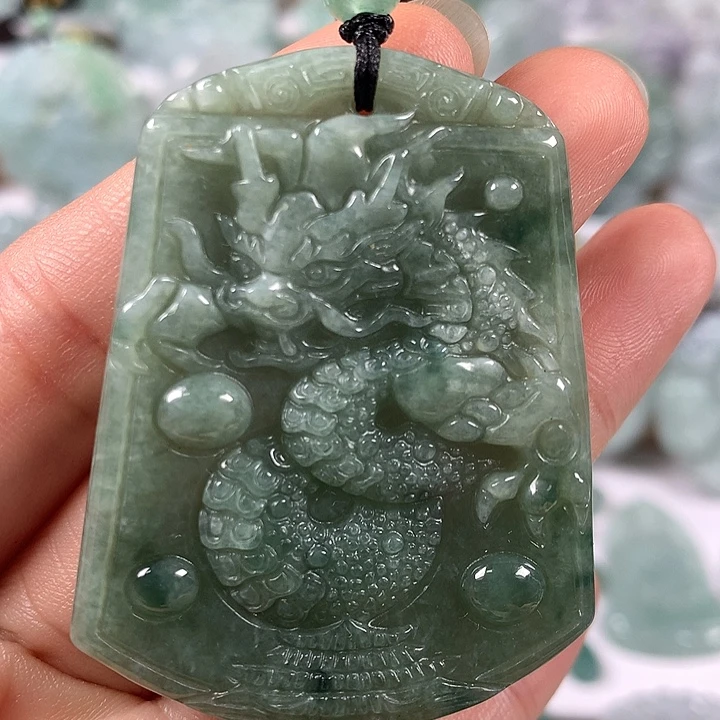 颈饰未镶嵌翡翠仿古龙行天下