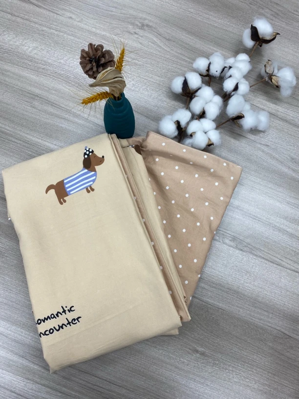 福利被罩-腊肠狗-1.5米×2.0米 隐藏钢头拉链内里锁边免加工