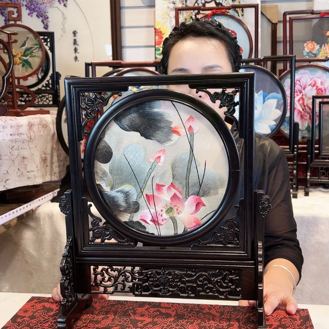 织绣苏绣摆台手工