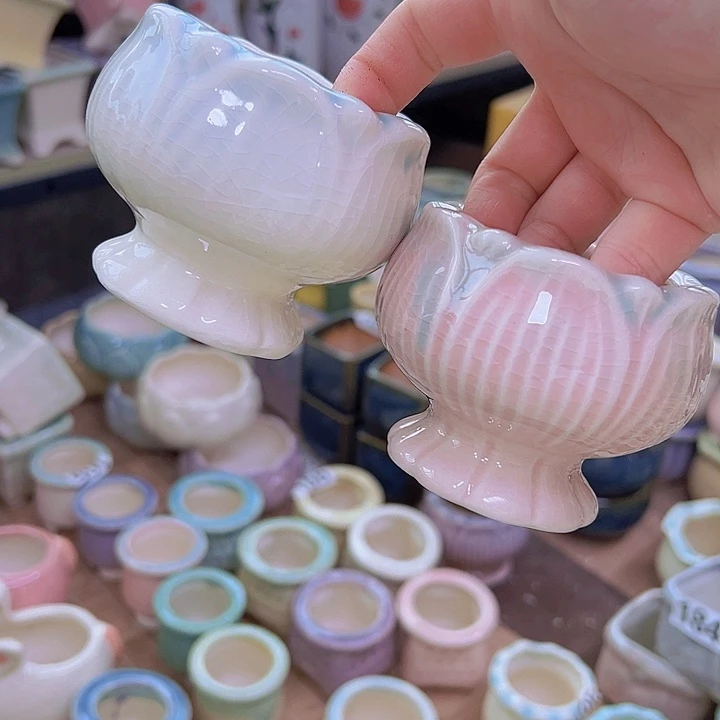 红陶陶瓷花盆当场满12包邮