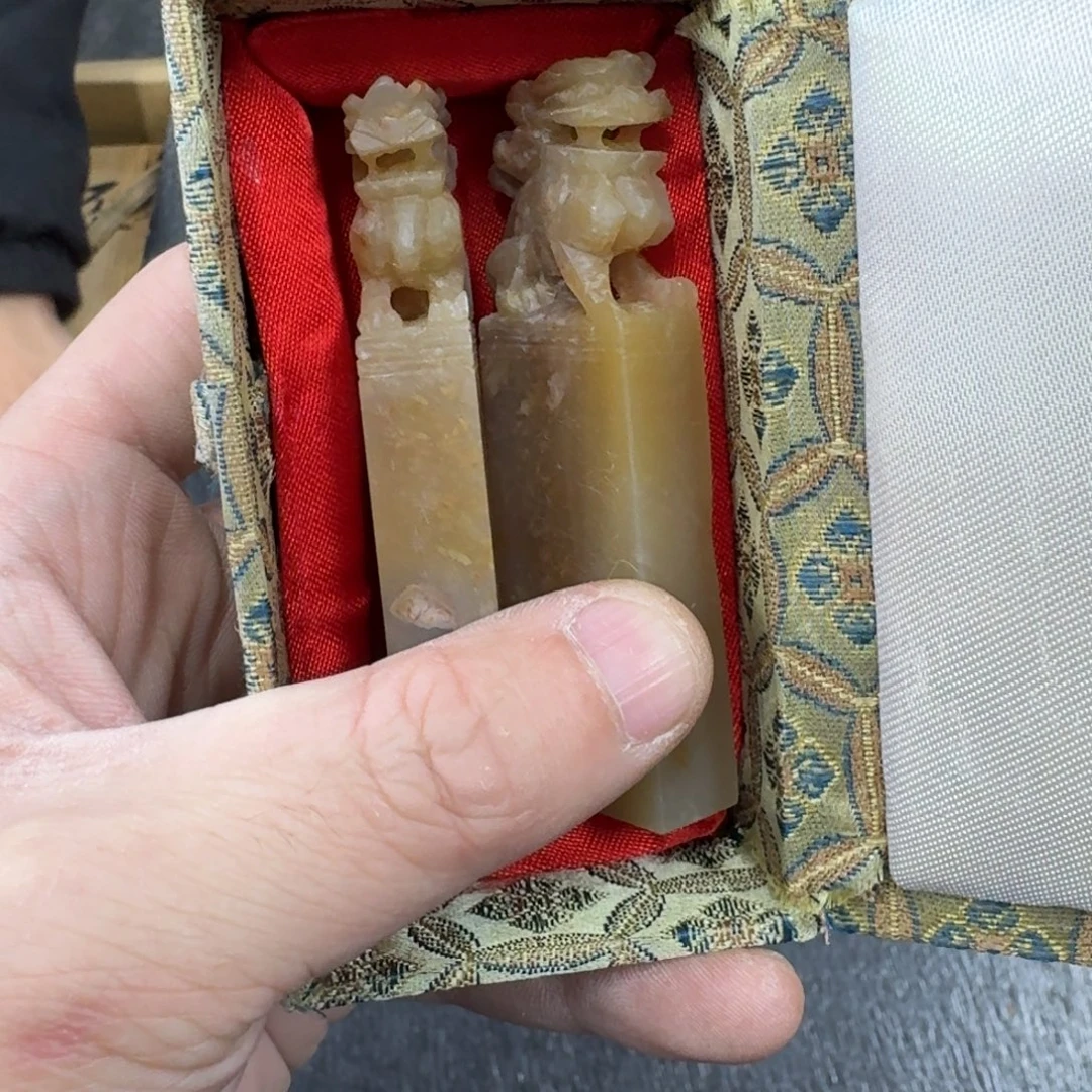 石材日本中古工艺品摆件