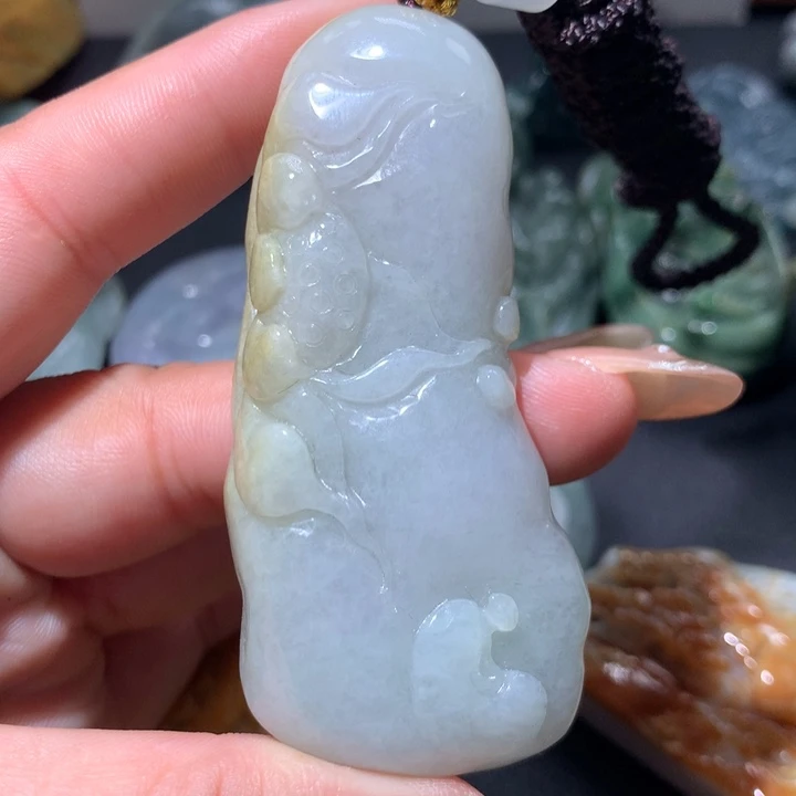 翡翠未镶嵌颈饰保真天然A货翡翠