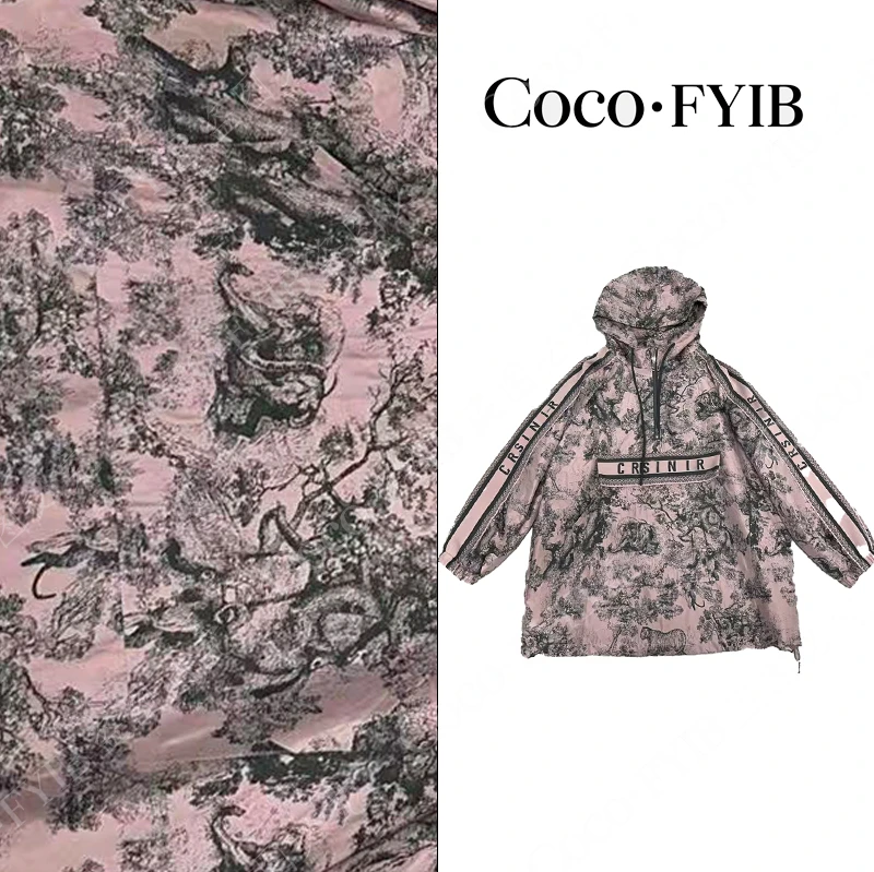 潮牌外套--运动拼接连帽女宽松情侣秋季时尚户外防风354