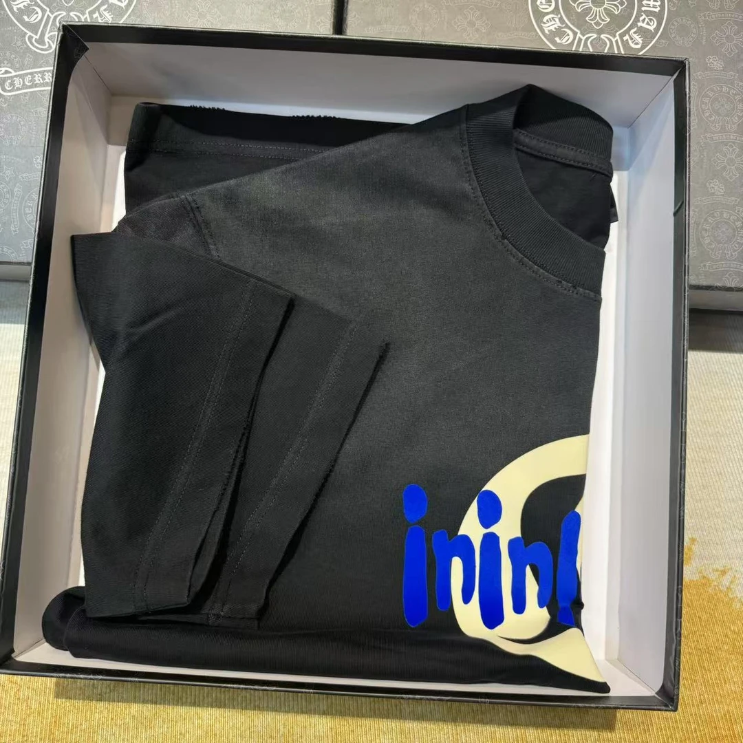 【F2513】春夏新款轻奢重工重磅T恤 休闲潮流男女同款