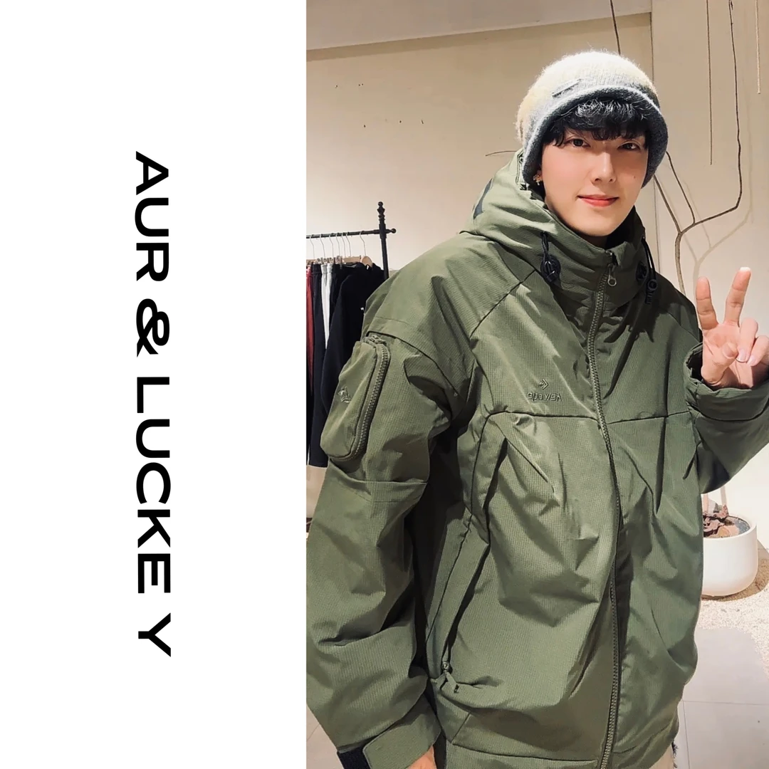 【城市森林】三防工装M2立体结构风羽绒服休闲连帽宽松冬季外套8892