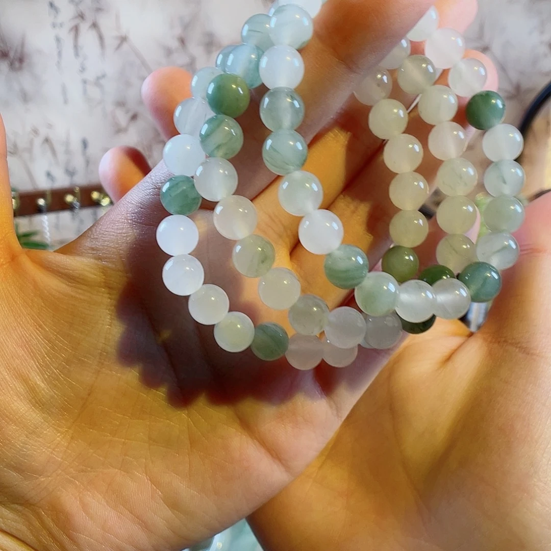 未镶嵌手链石英质玉多样性发1天山翠手串