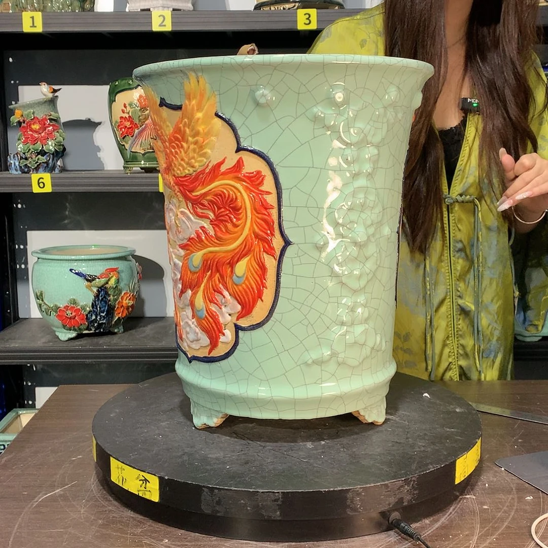 扬***航高温烧制石湾盆花盆