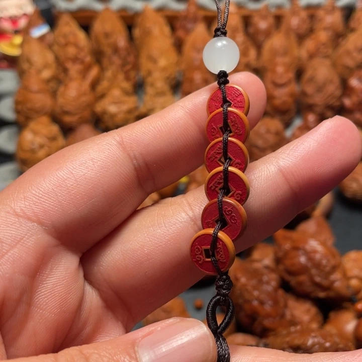 【闪购商品】橄榄核手串/手链潜****T五帝钱
