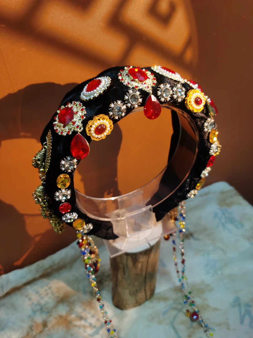 【红豆】原创自制手作新中式国风长流苏发箍