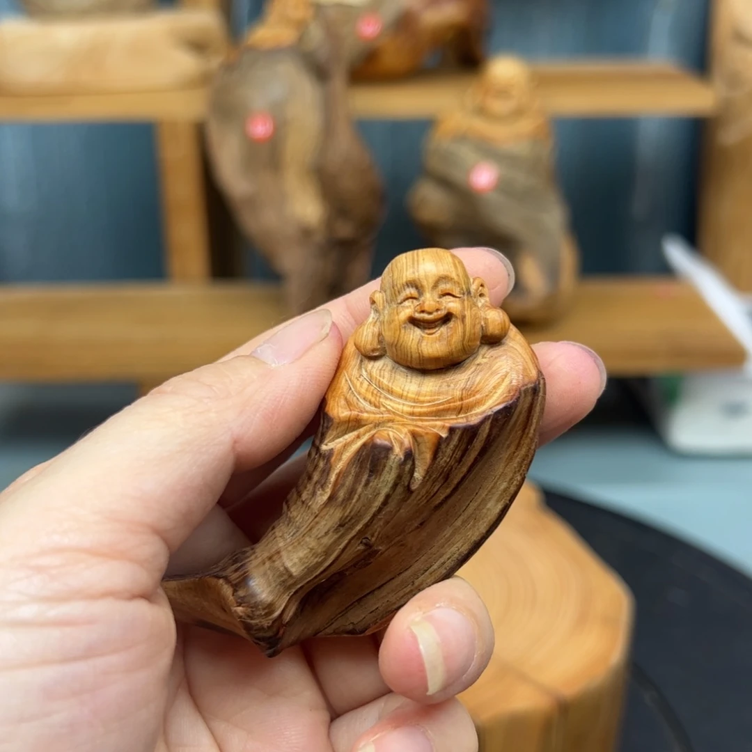 木崖柏木摆件手把件
