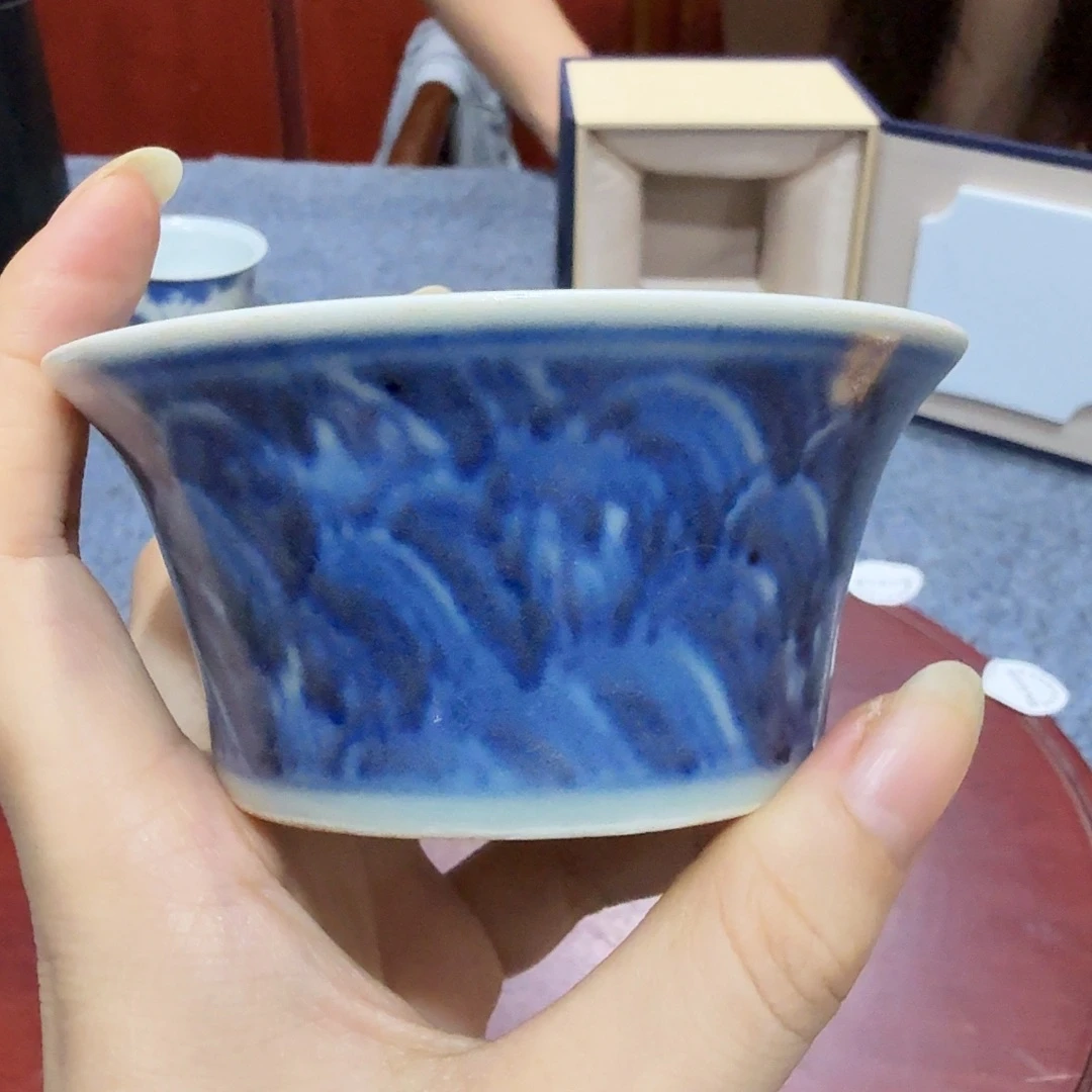 一***室瓷片青花杯子一件完整完整