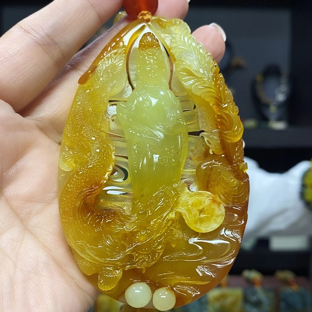 未镶嵌岫玉挂件吊坠项链