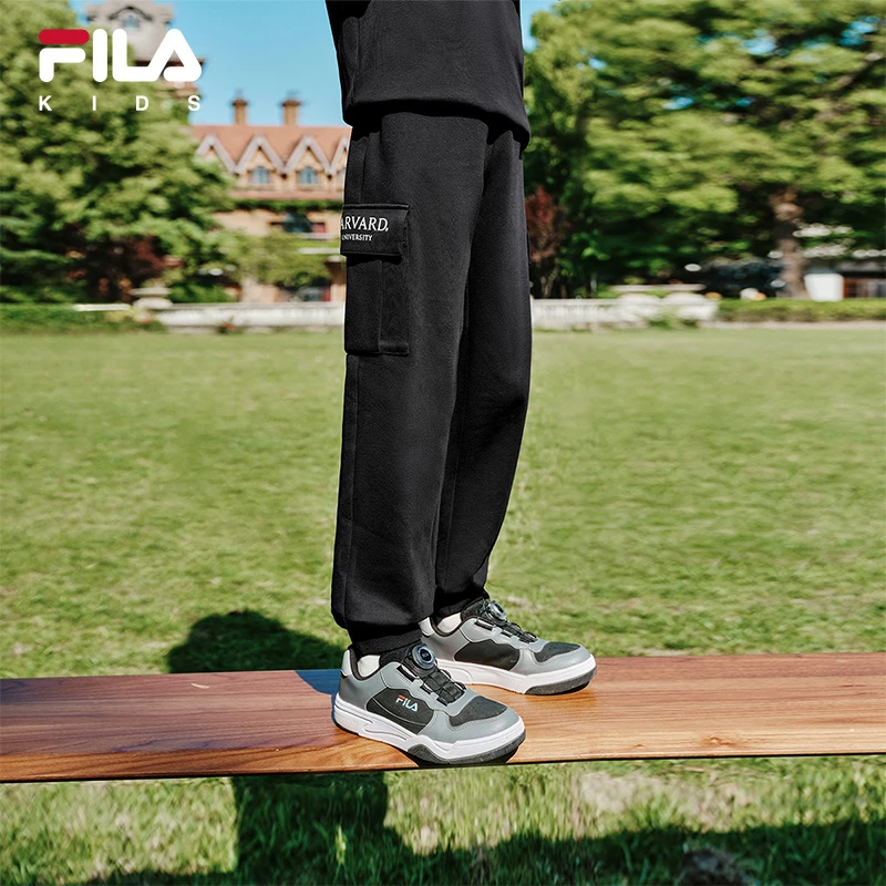 【斐乐儿童】2025年秋季新款舒适百搭潮流中大童针织长裤K12B534604