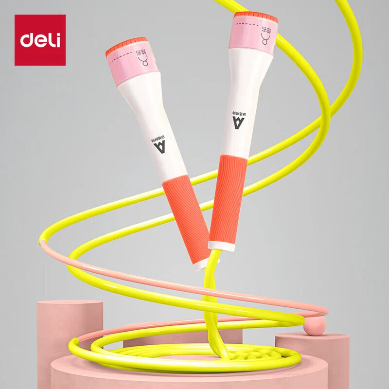 得力中小学生运动训练考试专用跳绳分段竞速跳绳