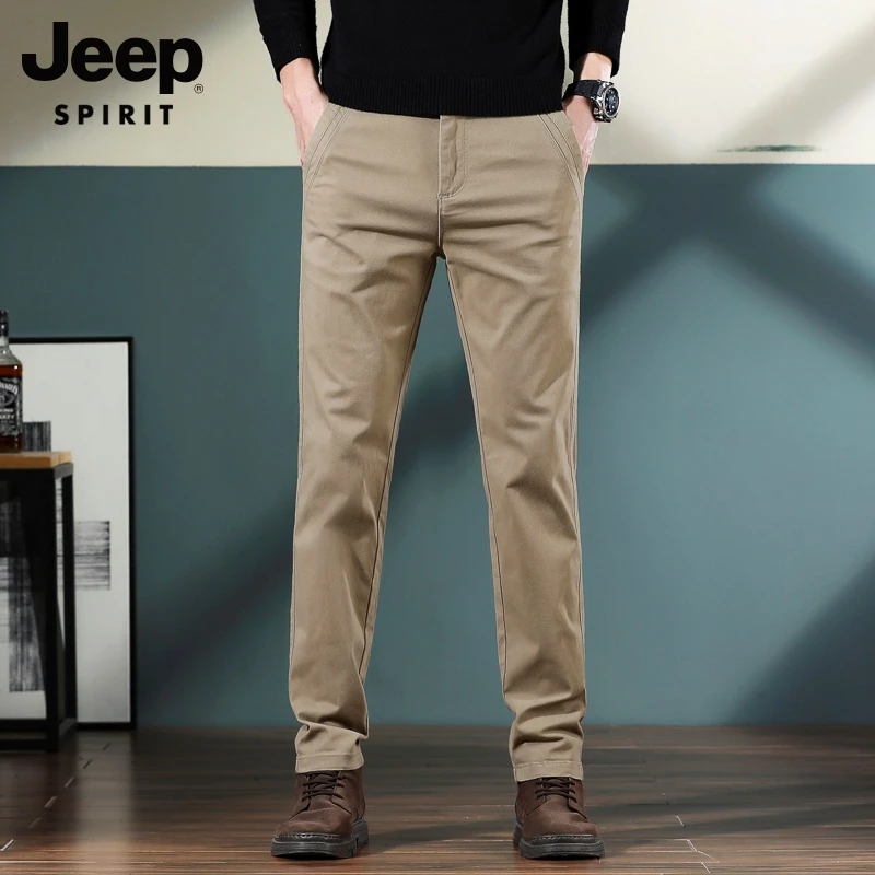 JEEPSPIRIT商务春夏休闲户外时尚男士百搭微弹力休闲直筒男裤143#