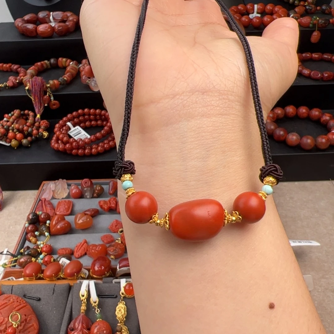 南红玛瑙未镶嵌（保山随型锁骨链9-12mm）