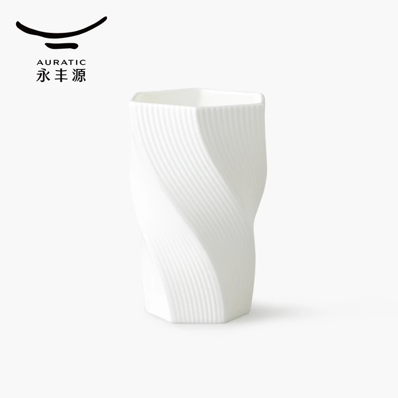 永丰源永丰源博士白浮雕陶瓷马克杯纯白多功能骨瓷杯子精致礼物