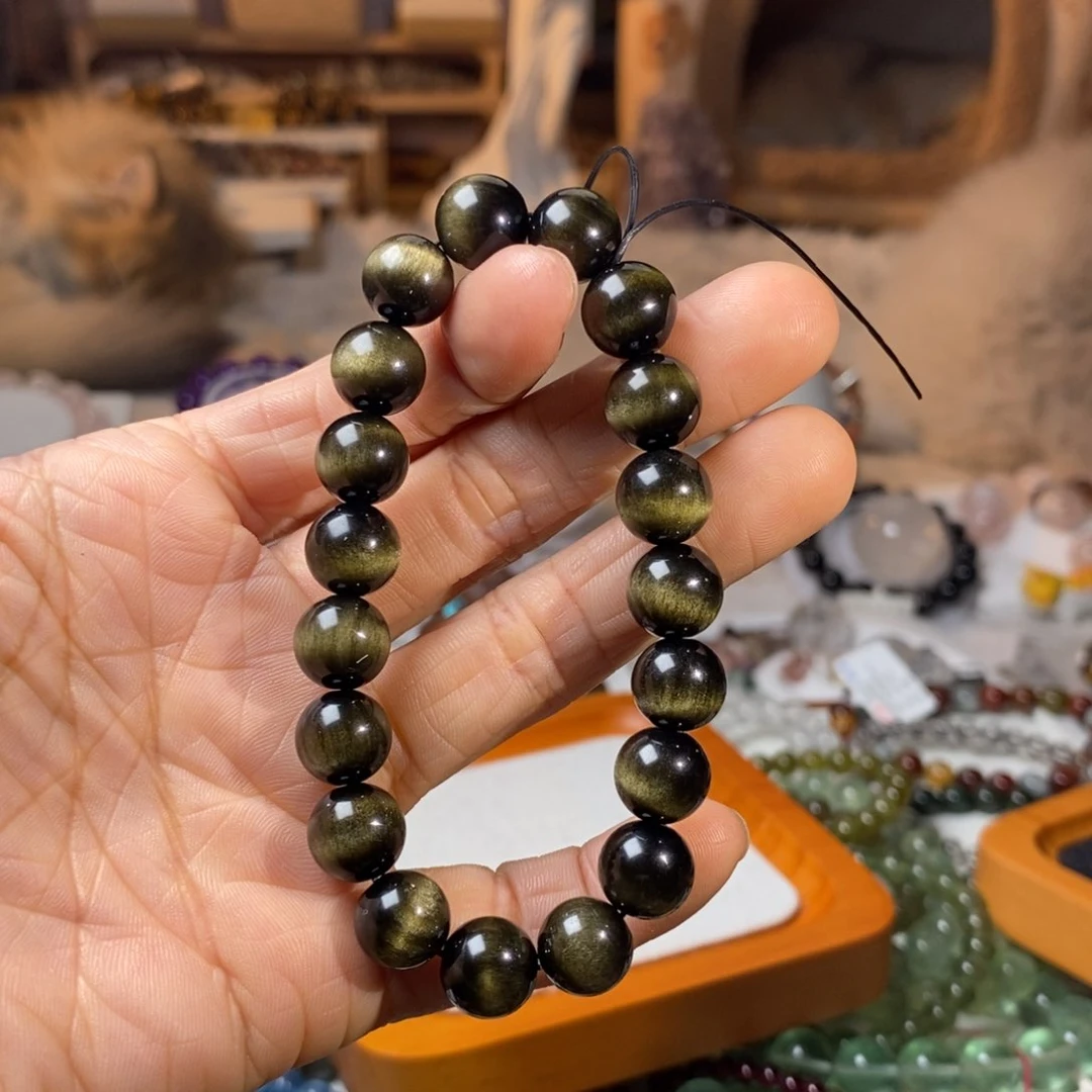 【闪购商品】水晶手链未镶嵌?****™天花板猫眼金曜石10mm