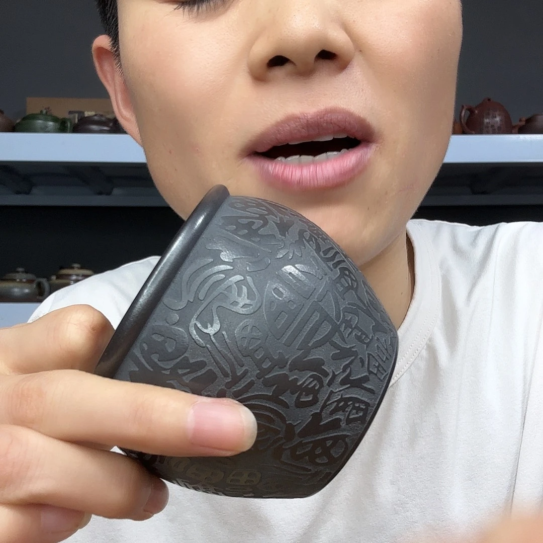 茶壶底槽青民间手艺人全手工制作