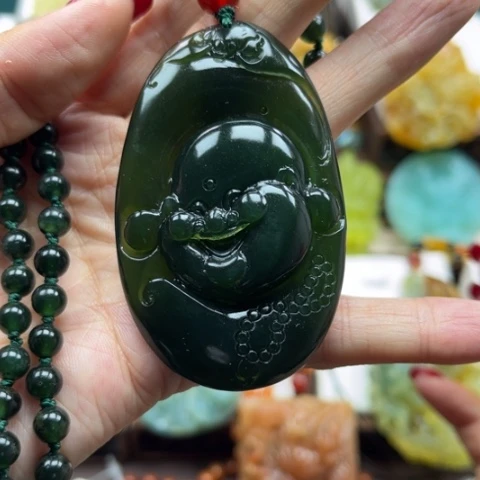 岫玉挂件未镶嵌挂件