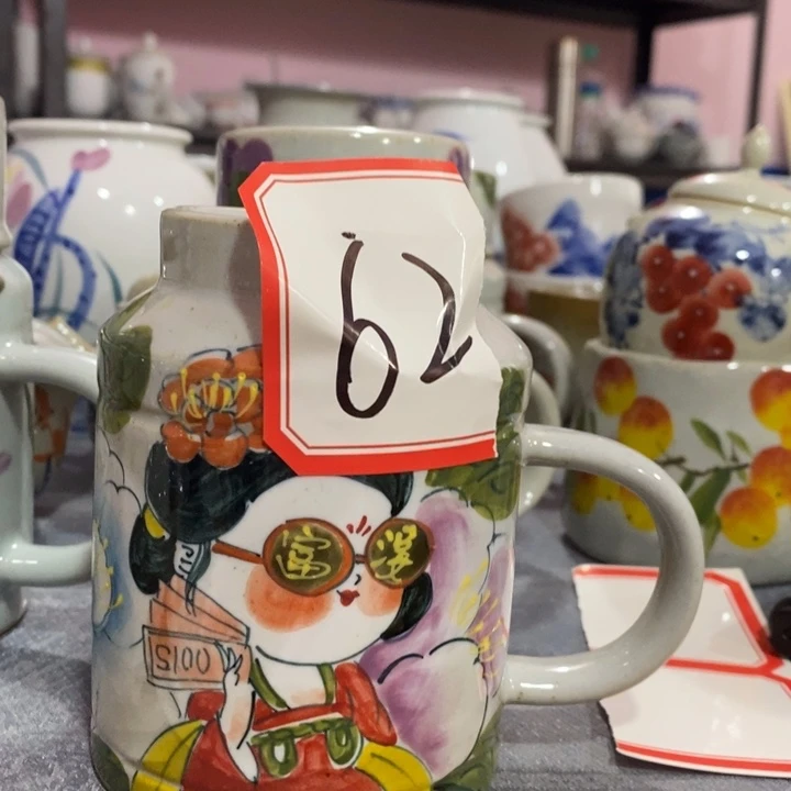 景德镇陶瓷手绘不带盖62号