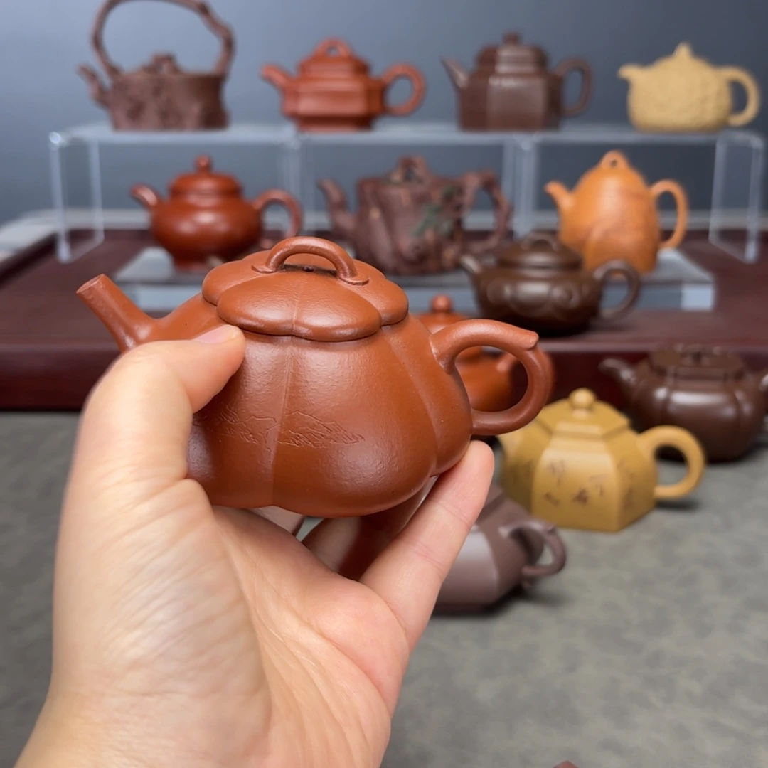 玉***儿紫砂茶壶海棠150cc朱泥