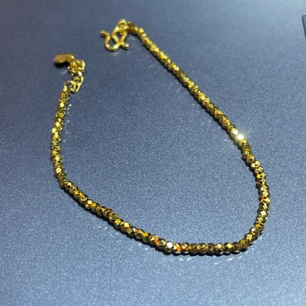 足金手链 足金999蹦迪珠手链 B5