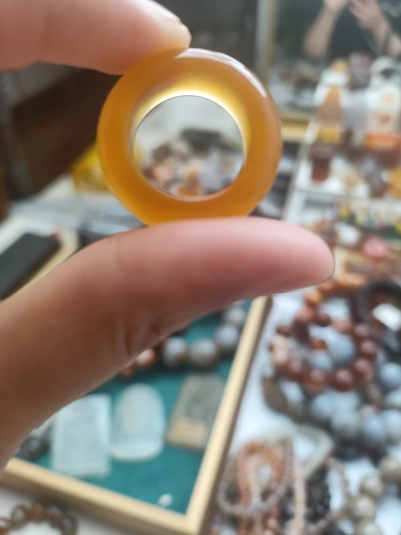 天然巴西玛瑙素圈