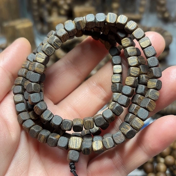 手串沉香方糖多圈九九沉5mm17.9克