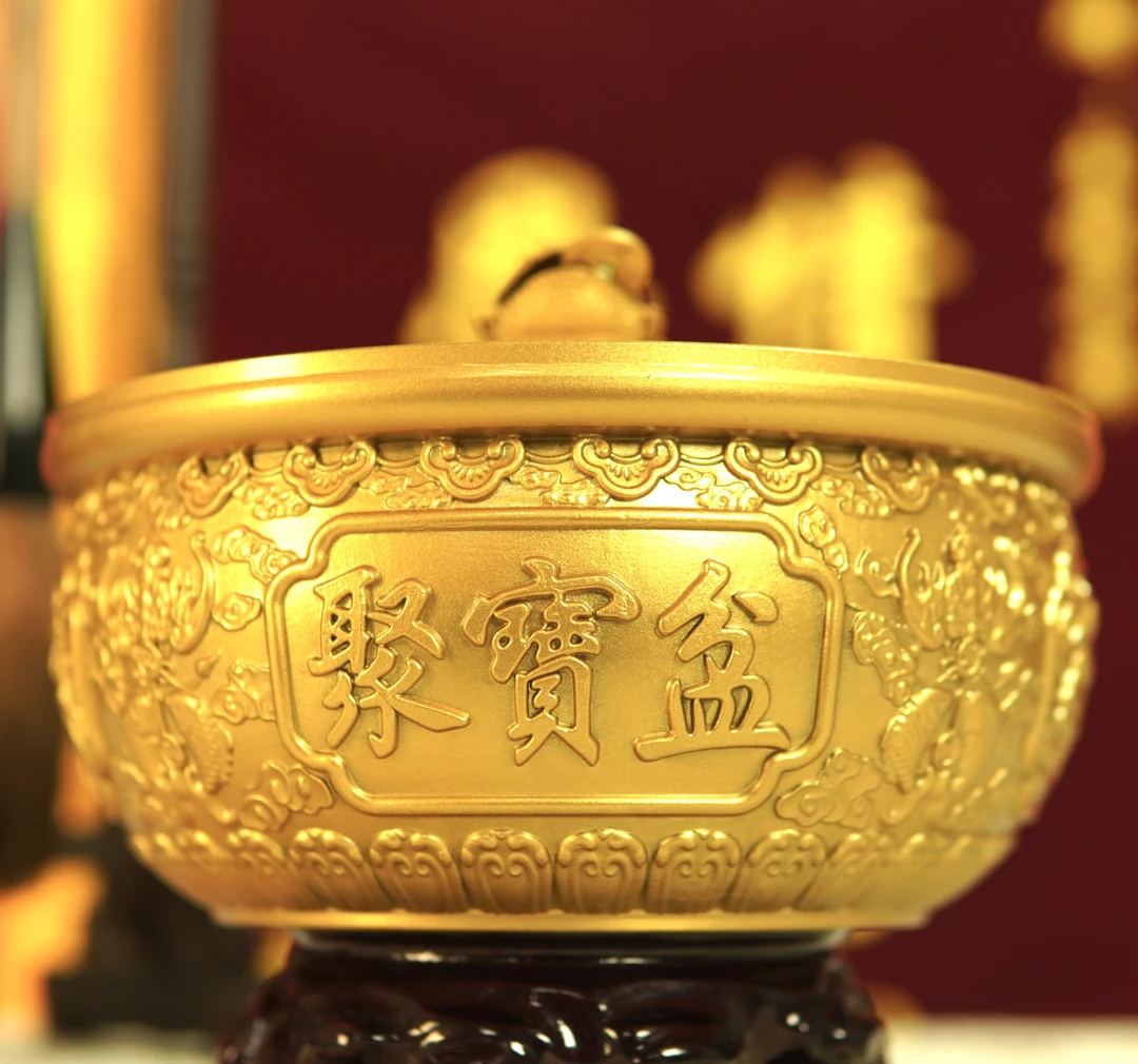 乾坤盆口径19CM黄铜材质【张老师专属】店铺、客厅摆件