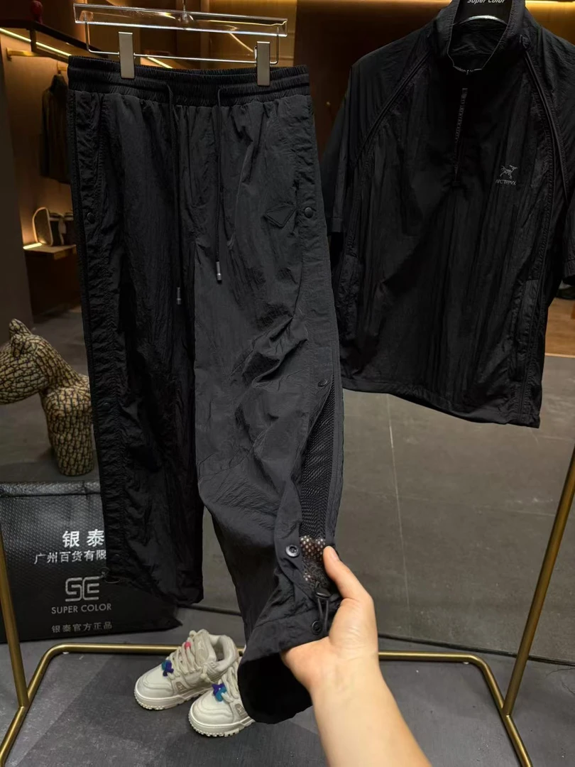 supercolor【黑武士清凉卫裤】25ss//夏季新款潮流休闲排扣卫裤 6