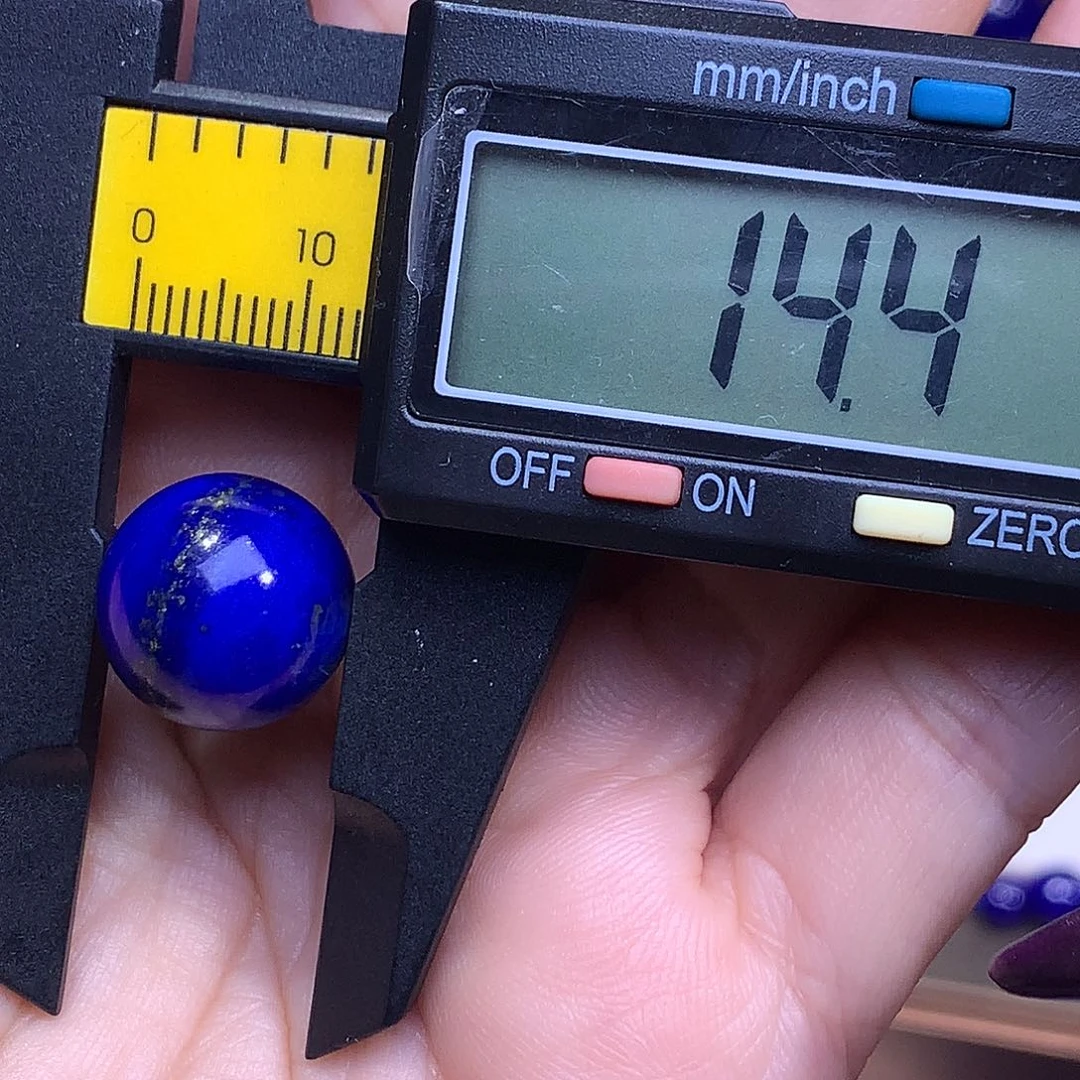 午***饭青金石未镶嵌14.4m金腰精品