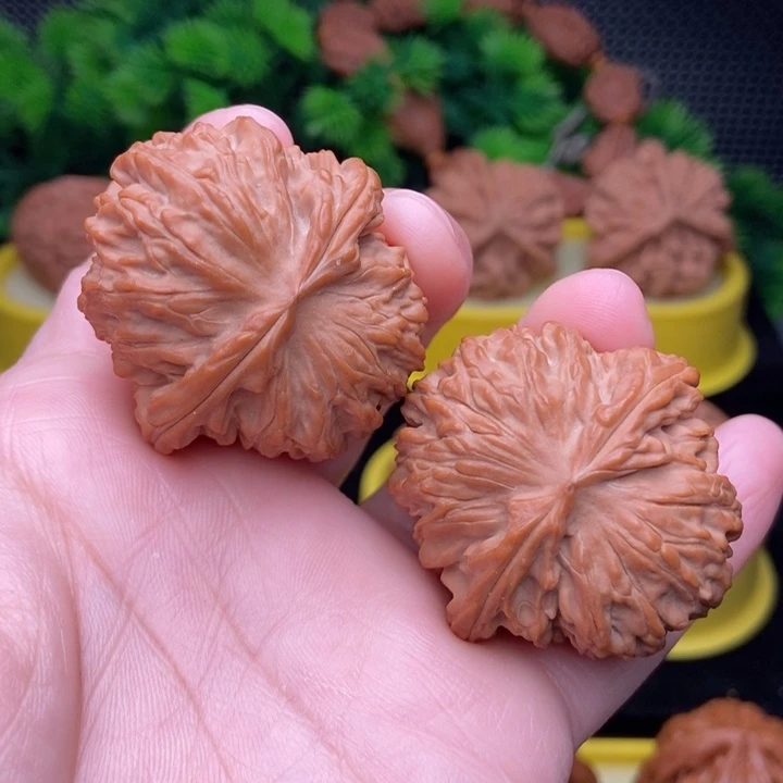 吊坠文玩核桃红豆元宝41全品