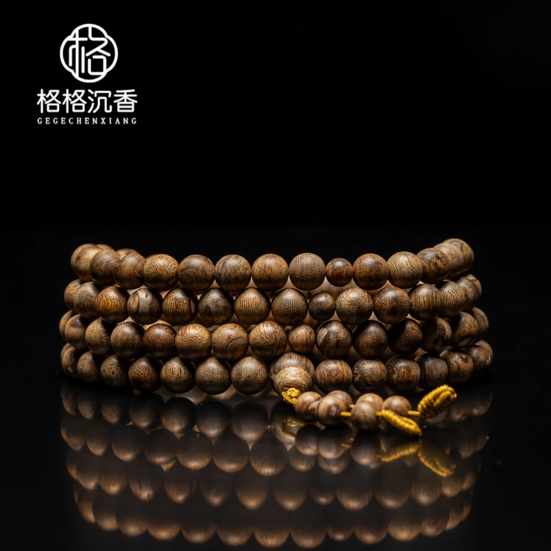 《典藏重器》柬埔寨菩萨棋沉水念珠8MM沉香39.5g04026355