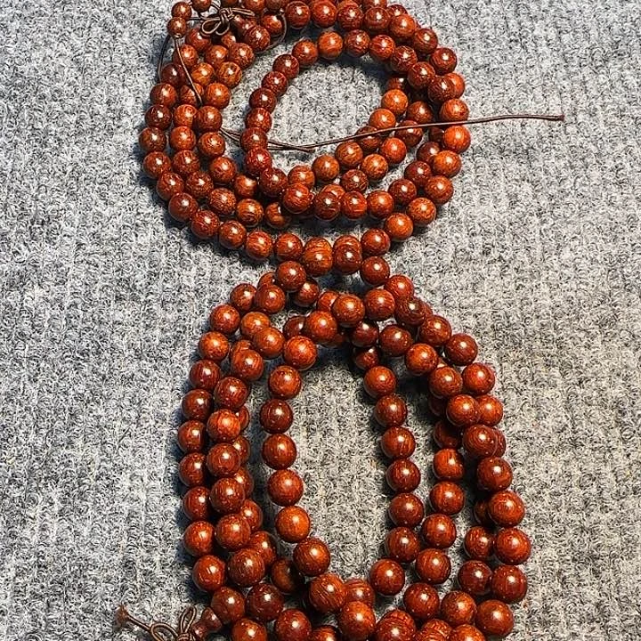 檀香紫檀（小叶紫檀）全陈化老料把件串发一条