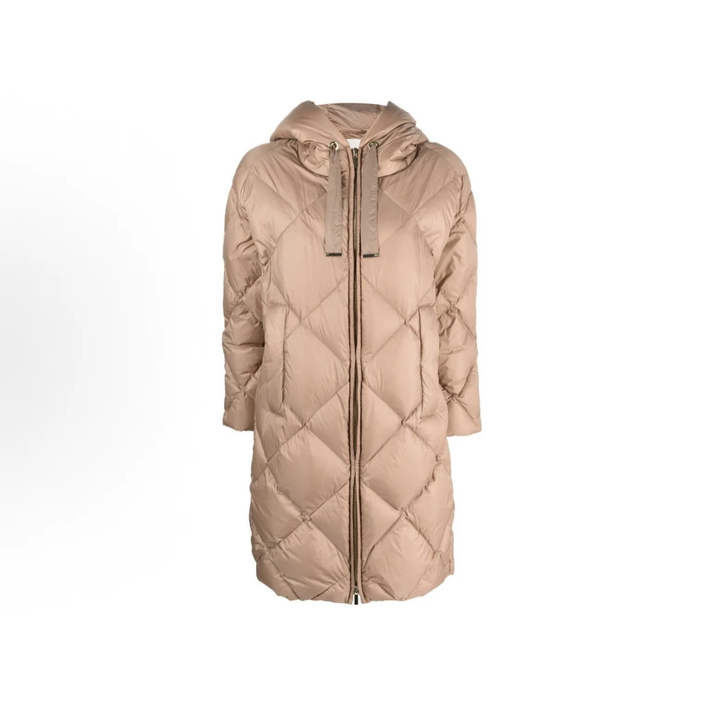 99新 MaxMara 纯色连帽拉链长款长袖夹克外套/38码/A04475