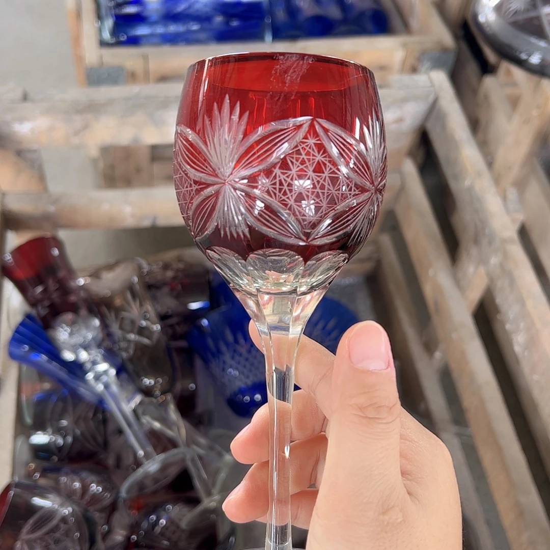 水晶玻璃高脚款微瑕一个