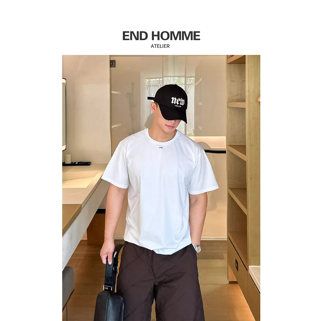 夏季新字母印花圆领丝光棉短袖T恤男宽松半袖体恤美式潮流百搭