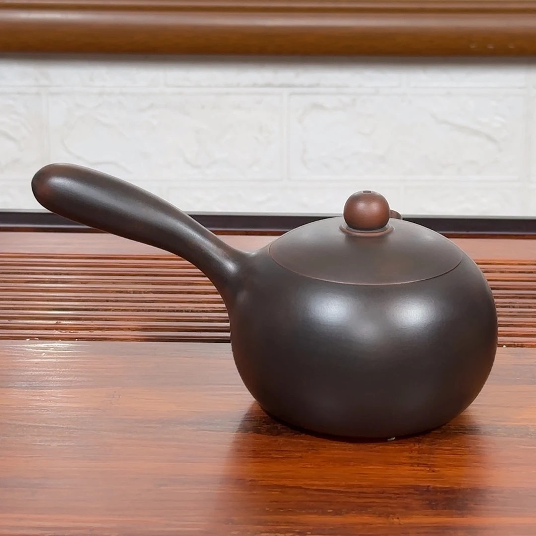 陶瓷坭兴陶微瑕疵特价侧把壶