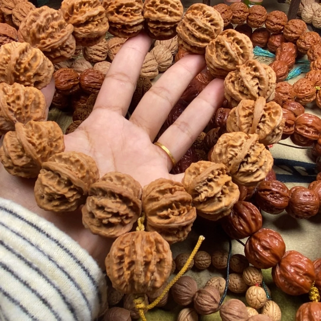 公***租吊坠文玩核桃白茬龙脊京八棱文玩核桃