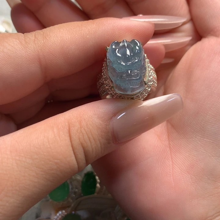 翡翠未镶嵌戒指戒指