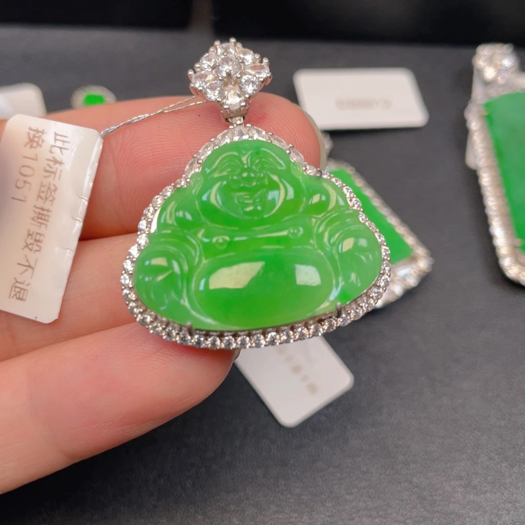 翡翠银S925镶嵌颈饰